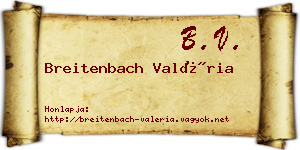 Breitenbach Valéria névjegykártya